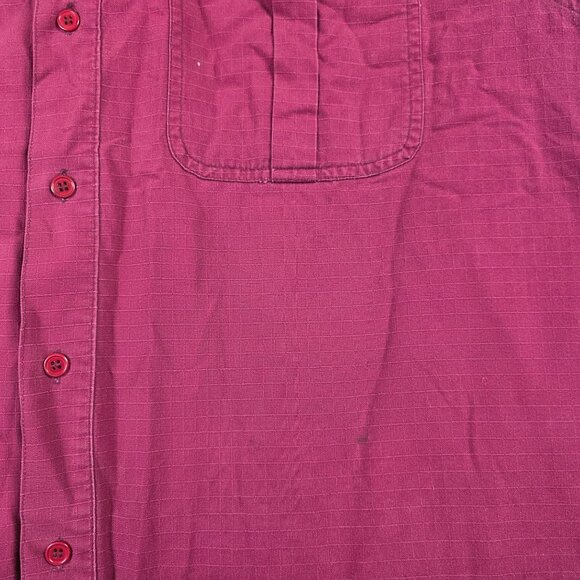 Cabelas Outdoor Gear Mens XL Tall Red Long Sleeve Button Front Shirt Casual - Picture 6 of 10